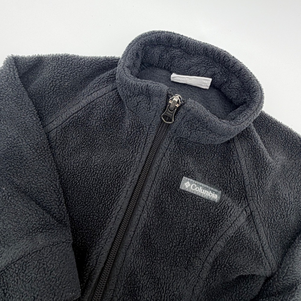 Columbia Fleece Jacket Kids 2T Black Full‎ Zip Mock Neck Outdoor Layer